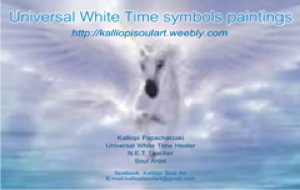 Universal White Time Symbols hand painted